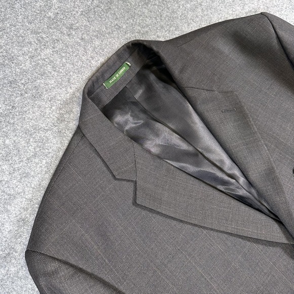 Lauren Ralph Lauren Blazer Mens 48L Charcoal Gray Wool Notch Lapel Sport Coat